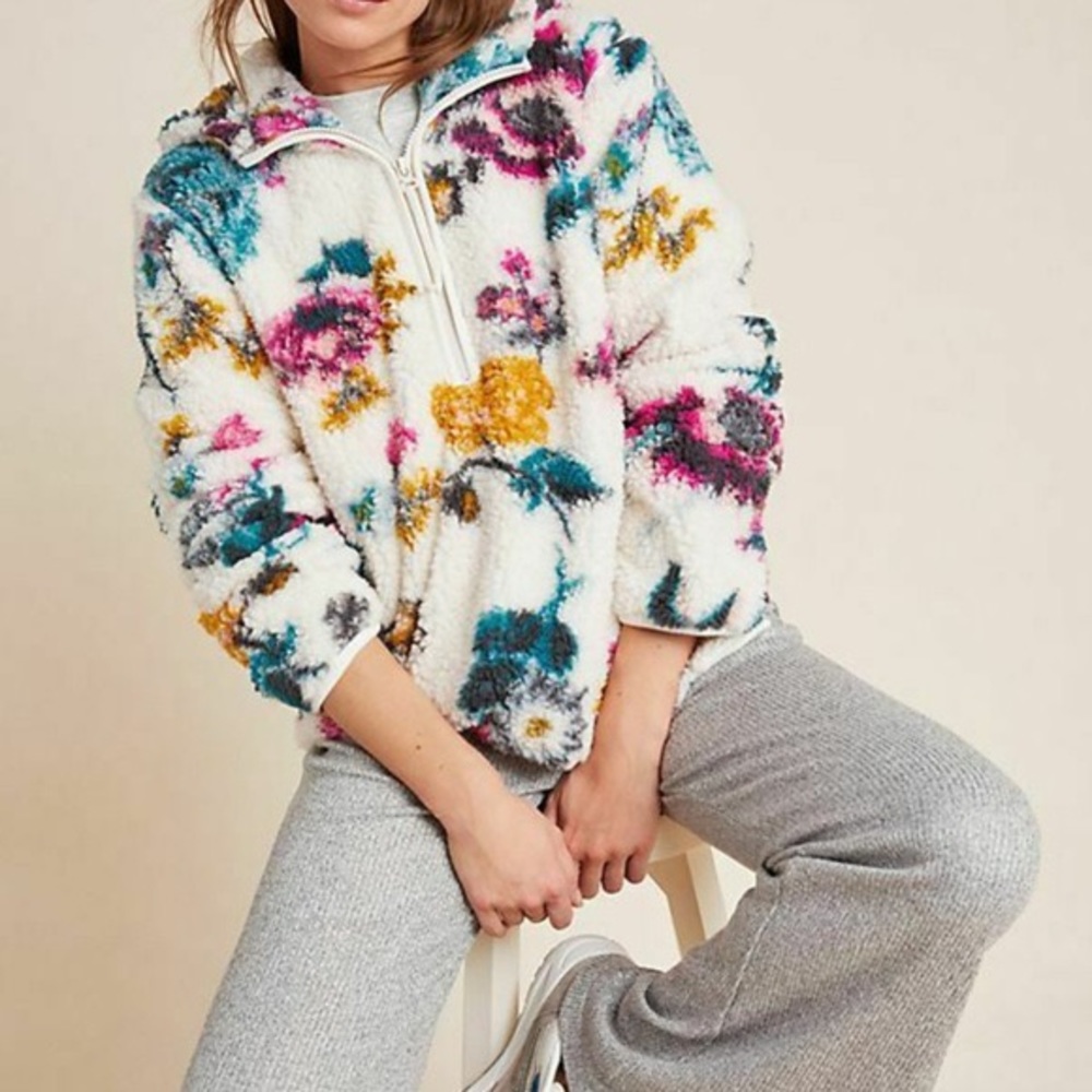 Anthropologie Rosemarie Hooded Sherpa Jacket